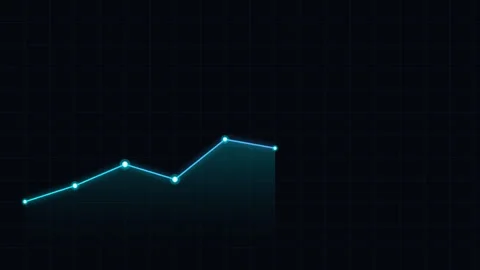 A single glowing blue line connecting two bright points on a black background 動画素材 338309707