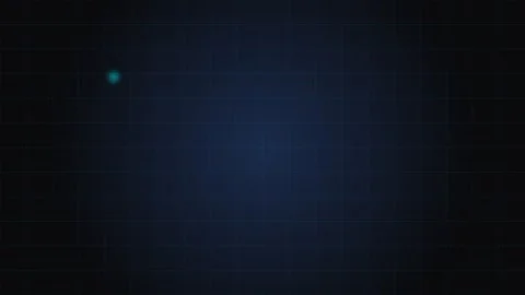 Single glowing cyan light point against a deep dark blue radial background Stock-Footage 339615124