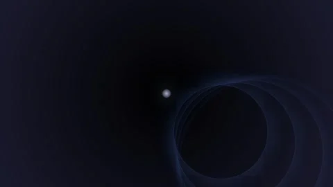 A single glowing point of light surrounded by dark concentric circular rings Video stock 335117865