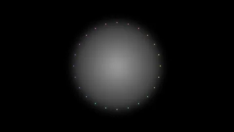 A single glowing white orb centered against a solid deep black background Vídeos de archivo 335145938