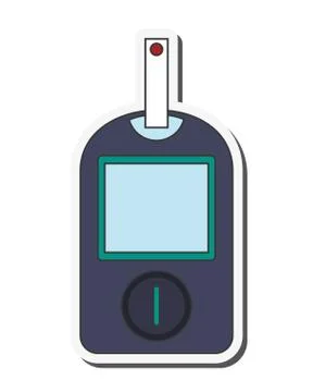Single glucometer icon Stock Illustration