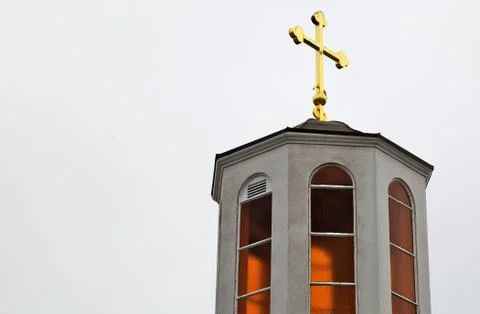 Single gold cross Stock Photos