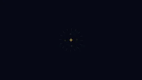 A single golden cross icon glows brightly against a deep black background 库存影片 336263486