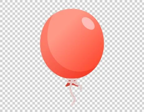 A single gradient red balloon icon floats gently Stock Illustration