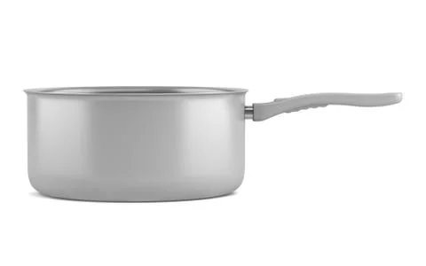 Single gray cooking pot isolated on white background Stock Illustration