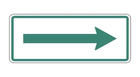 Single green arrow vector illustration Stock Illustration