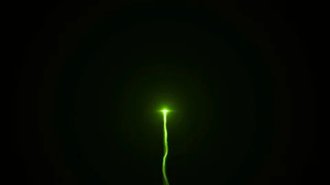 Single Green firework on dark background Stock Footage 90369217