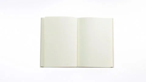 A Single Green Leaf Falling on an Open Book 動画素材 332508945