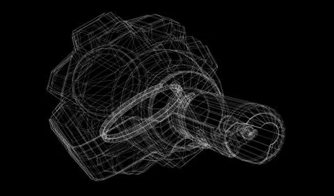 Single grenade with copy space Stock Illustration