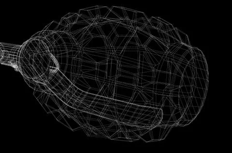 Single grenade with copy space Stock Illustration