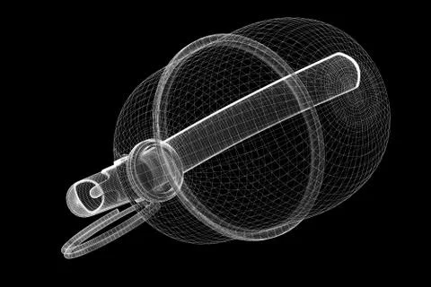 Single grenade with copy space Stock Illustration