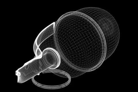 Single grenade with copy space Stock Illustration