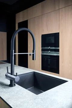 Single handle water filter kitchen faucet for reverse osmosis or water Stock Photos