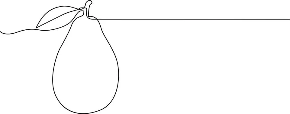 Single hanging pear Vector Stock Illustration