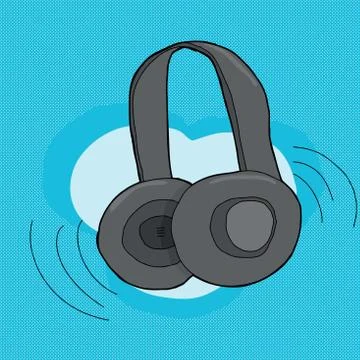 Single headphones pair Stock Illustration