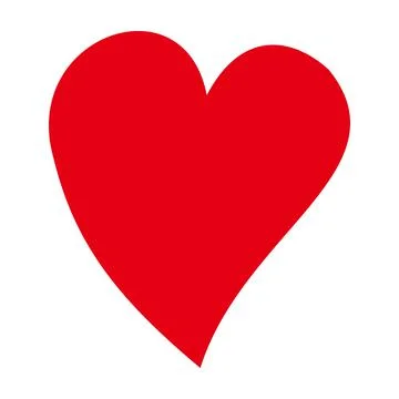Single heart symbol in red. Simple flat heart icon Stock Illustration