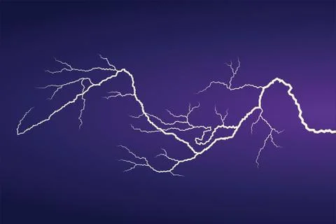Single horizontal lightning Stock Illustration
