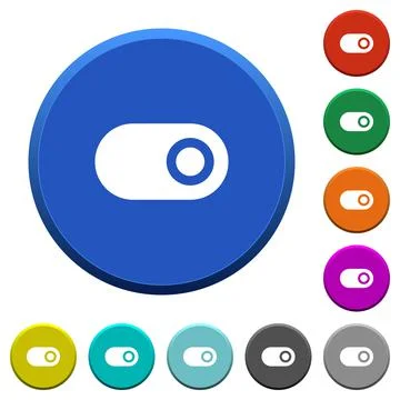 Single horizontal toggle beveled buttons Illustrazione stock