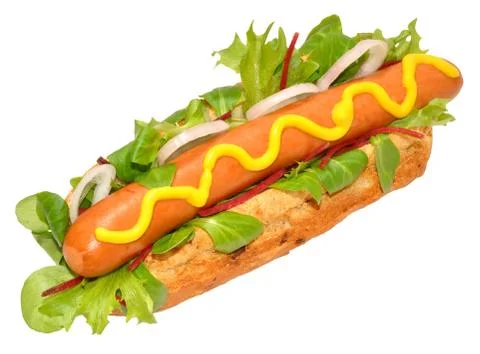A Single Hot Dog Stock Photos