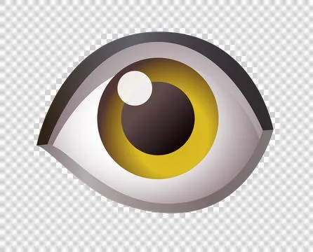 Single human eye, looking forward icon Stock Illustration