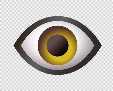 Single human eye, looking forward icon Stock Illustration