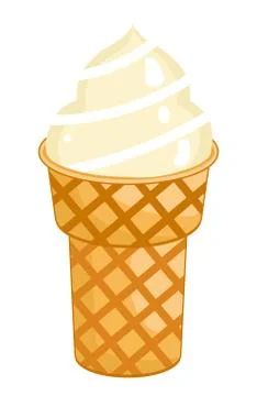 Single Ice Cream Cone Stock Illustration