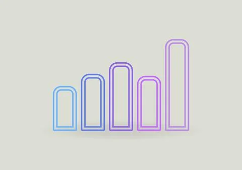 Single icon of a bar chart vector illustration Stock Illustration