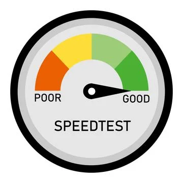 Single illustration template of Internet speed meter to check internet speed. Stock Illustration
