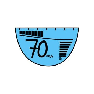 Single illustration template of speed meter to check internet speed. Stock Illustration