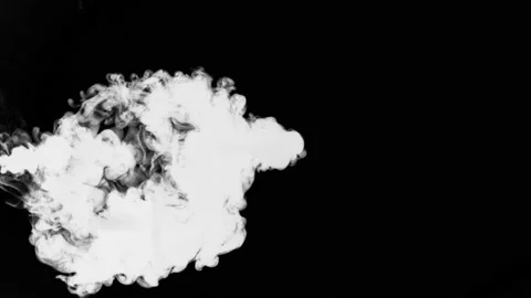 Single Ink Drop White On Black 1 Stock-Footage 201159007