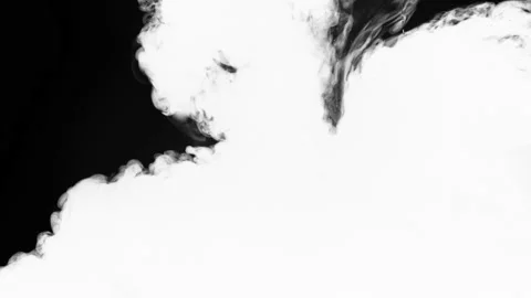 Single Ink Drop White On Black 4 Stock Footage 201159009