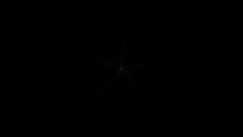 A single intricate white snowflake glowing against a deep black background Video stock 335117177