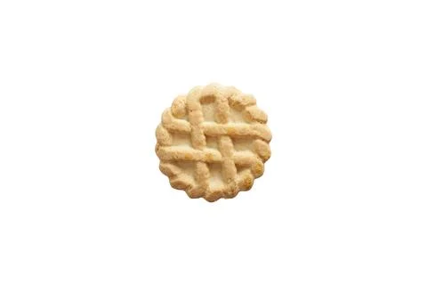 Single isolated biscuit in white background Stock Photos