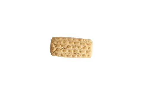 Single isolated biscuit in white background Stock Photos