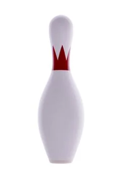 Single isolated bowling pin Stock Photos