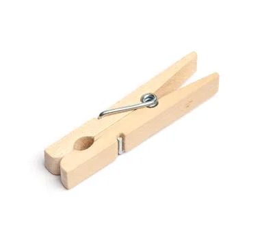Single isolated clothespin Stock Photos