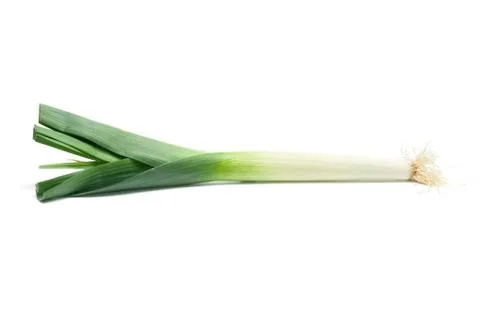 Single isolated leek Stock Photos