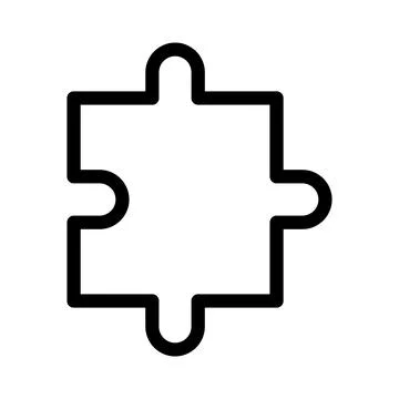 Single Jigsaw Puzzle Piece Icon for Problem Solving and Strategy Concepts Illustrazione stock