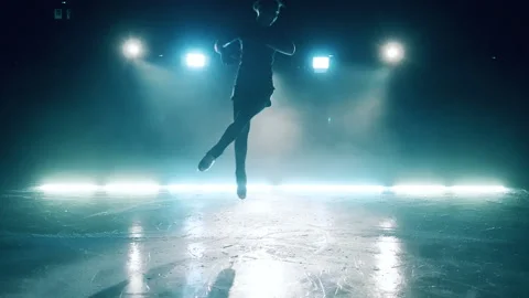 Single jump is being performed by a young girl while skating 스톡 동영상 156751231