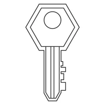 Single key icon Stock Illustration