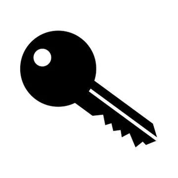 Single key icon image Stock Illustration