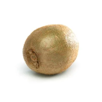 Single kiwi on white background Stock Photos