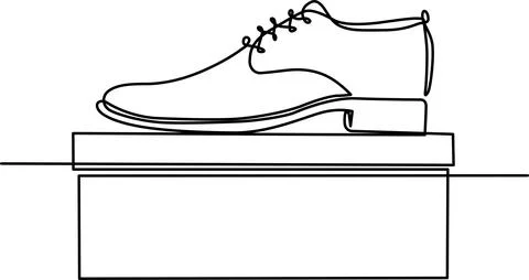 Single laced shoe display Vector Stock Illustration