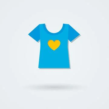 Single, laconic icon with the image of T-shirts, sport shirts. Logo Stock Illustration