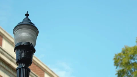 Single lamp post during sunset Video stock 95842392