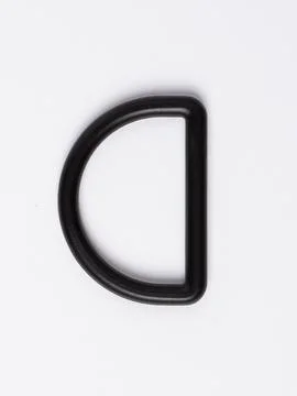 Single large black D ring Stock Photos