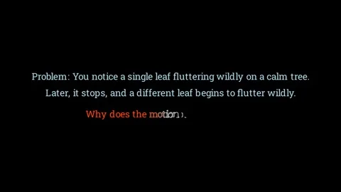A single leaf flutters on a calm tree (an example of resonance) 스톡 동영상 335733156