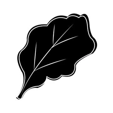Single leaf icon image Stock Illustration