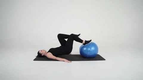 Single-Leg Glute Bridge Stock Footage 314192553