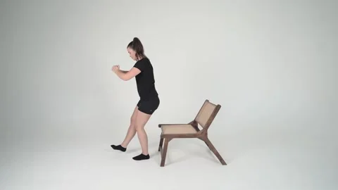 Single leg squat Stock Footage 314196651